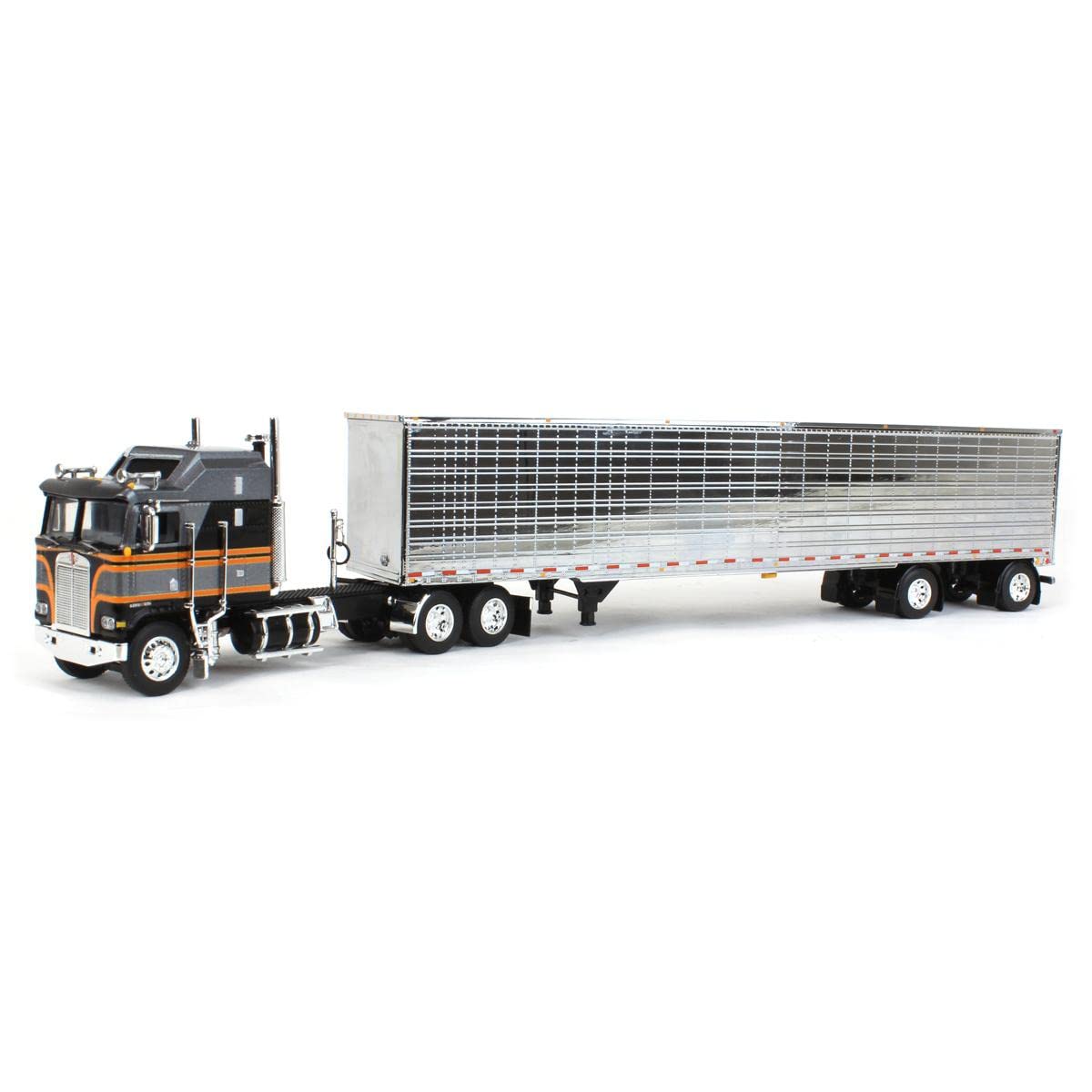 Amazon.com: DCP 1/64 plateado y negro Kenworth K100 Aerodyne Marco